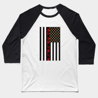 Thin Flannel Line Baseball T-Shirt